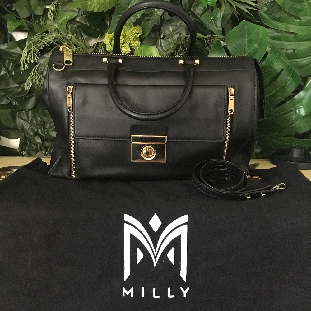 SOLD! MILLY Sienna 2 In 1 Tote Leather Crossbody